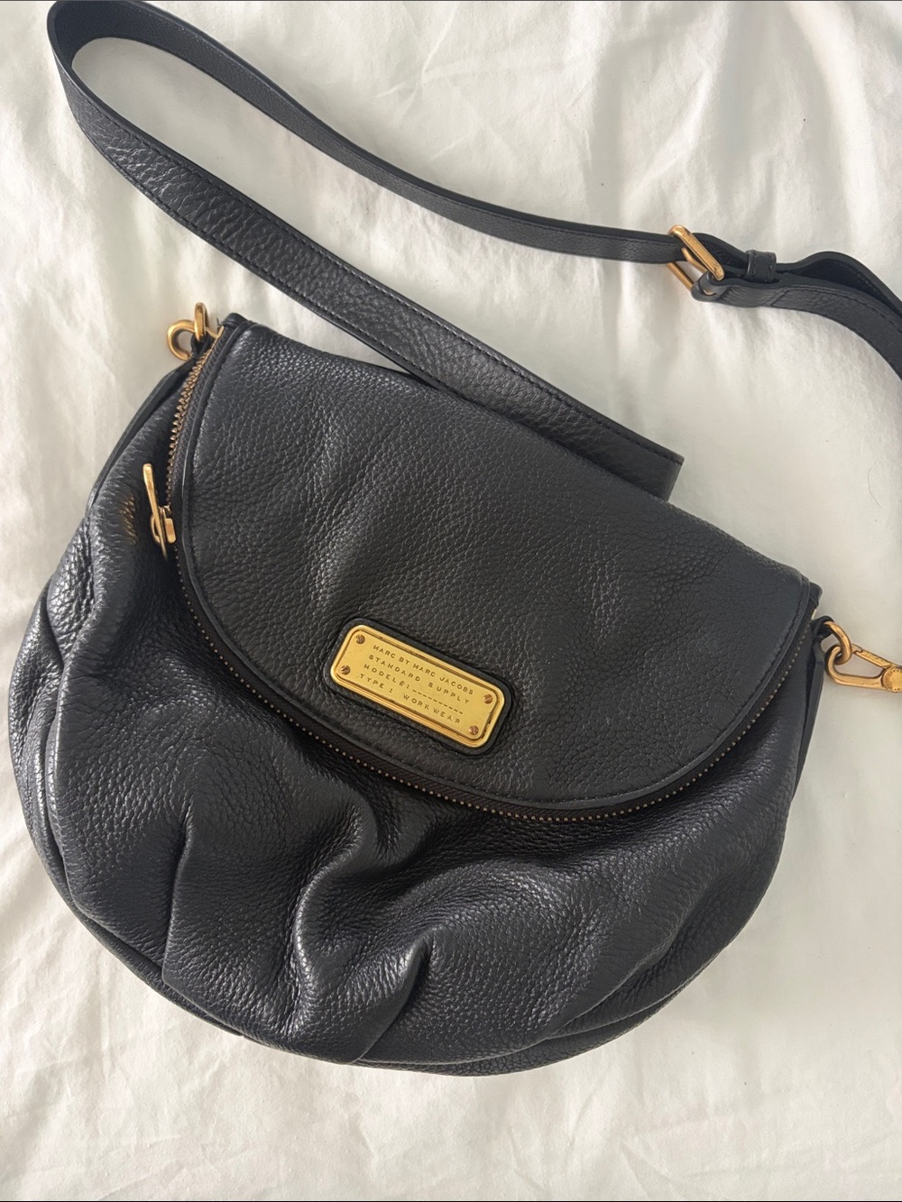 Marc by Marc Jacobs Black Pebbled Leather Crossbody